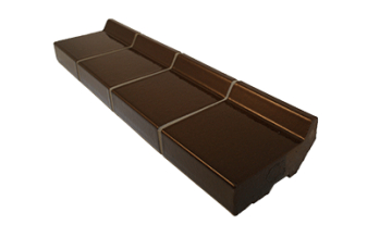 StJoris Bruin 10,5 x 10,5 x 3,2 cm (2 cm klikhoogte)